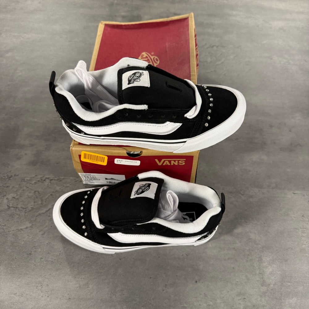 Vans Sneaker Women 6 Knu Skool Black Rhinestone Studded Jewel VN000D75Y28 NEW